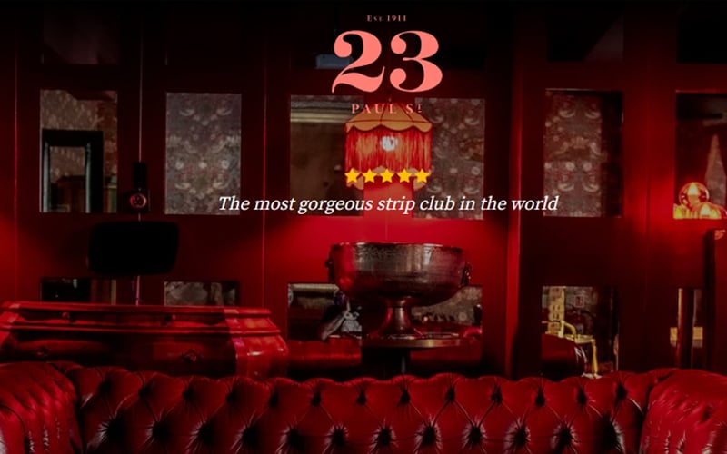 A splashi image of the 23 Paul Street club interior