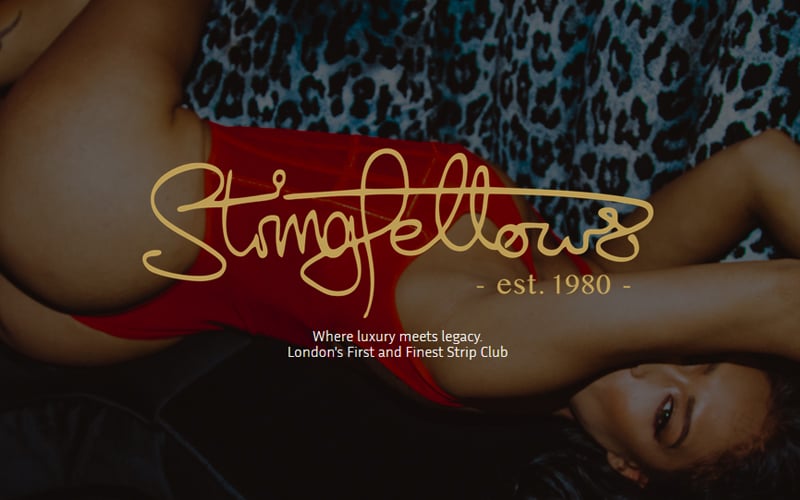 Stringfellows logo and girl